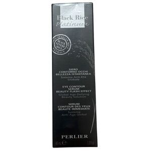 Perlier Black Rice Platinum Eye Contour Serum Beauty Flash Effect 1.5 oz - NEW